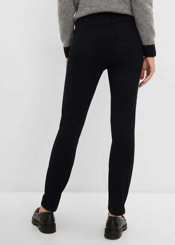Twillhose aus Baumwoll-Mix in schwarz von hinten - bonprix
