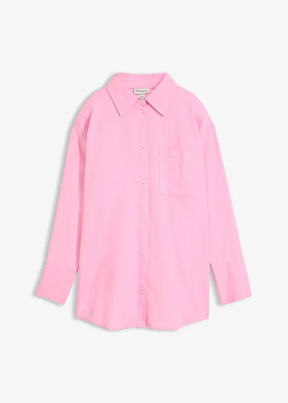 Oxford-Bluse aus reiner Bio-Baumwolle in rosa von vorne - bonprix Oxford-Bluse aus reiner Bio-Baumwolle in rosa von vorne - bonprix