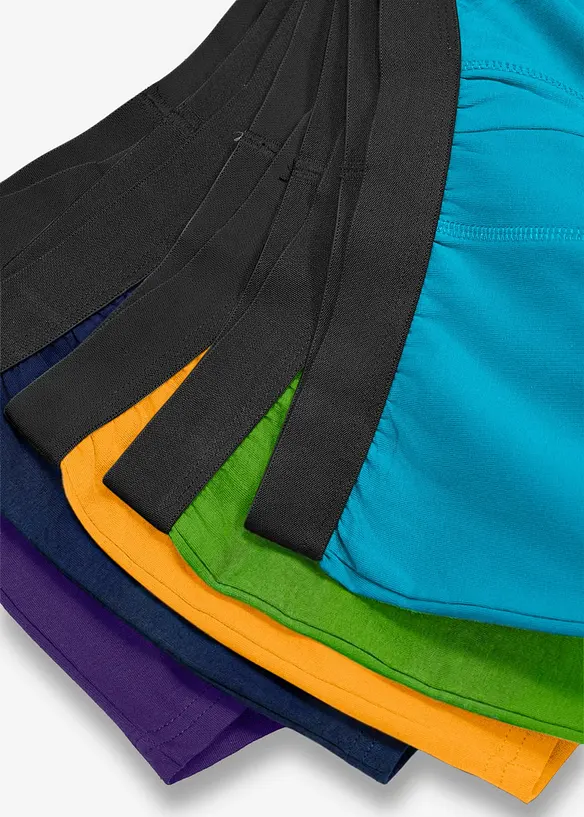 Boxershorts eng mit weicher Bio-Baumwolle (5er Pack) in lila - bonprix