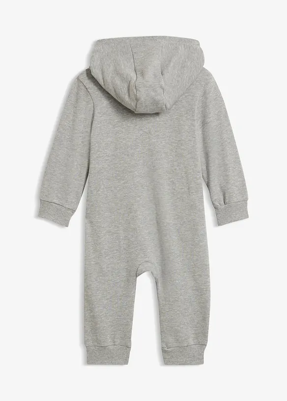 Sweat-Overall in grau von hinten - bonprix