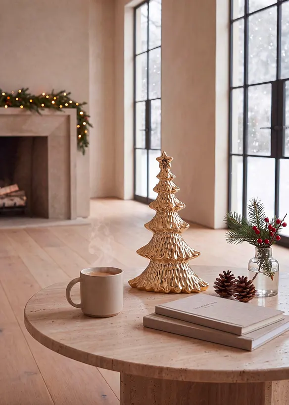 Deko-Objekt Tannenbaum in gold (Ambiente) - bonprix
