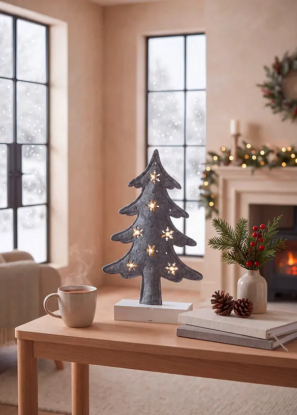 LED-Deko-Objekt Tannenbaum in grau (Ambiente) - bonprix