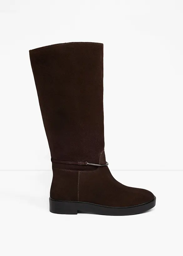 Stiefel aus Leder in braun - bonprix
