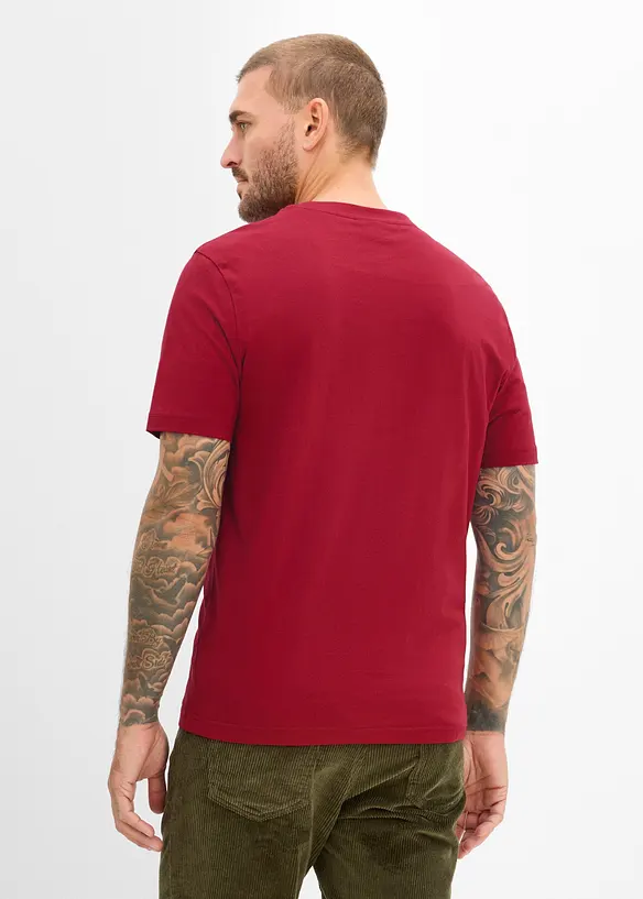 T-Shirt mit Weihnachtsmotiv in rot von hinten (im Anschnitt) - bonprix