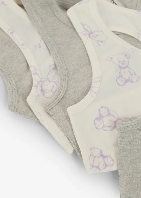 Bustier aus elastischem Bio-Baumwoll-Mix (5er Pack) in grau - bonprix