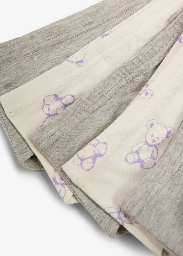 Panty aus weichem Bio-Baumwoll-Mix (5er Pack) in grau - bonprix