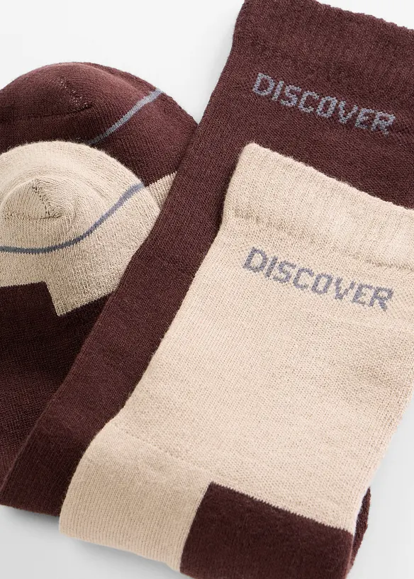 Thermo Tennissocken mit Bio-Baumwolle (5er Pack) in braun - bonprix