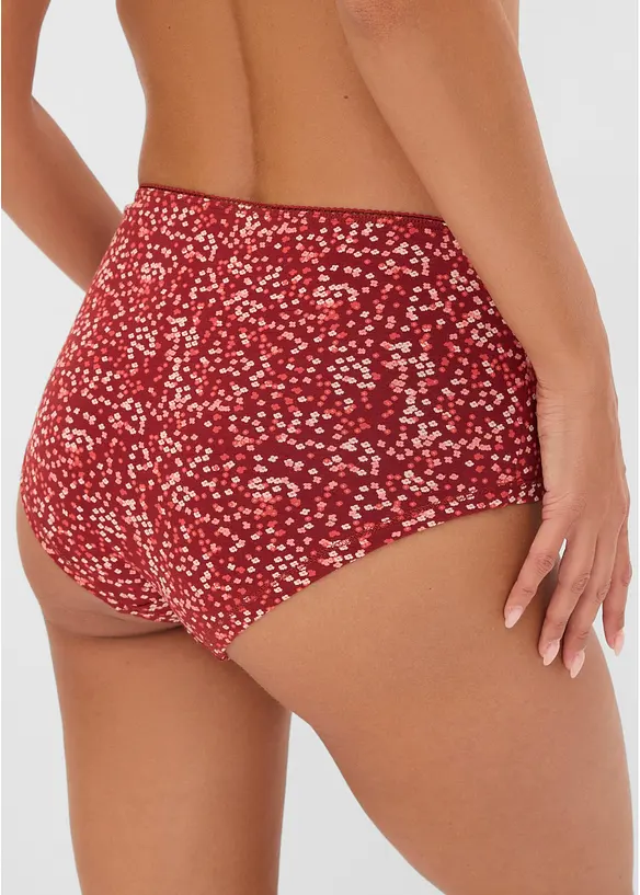 Maxipanty (4er Pack) in rot von hinten - bonprix