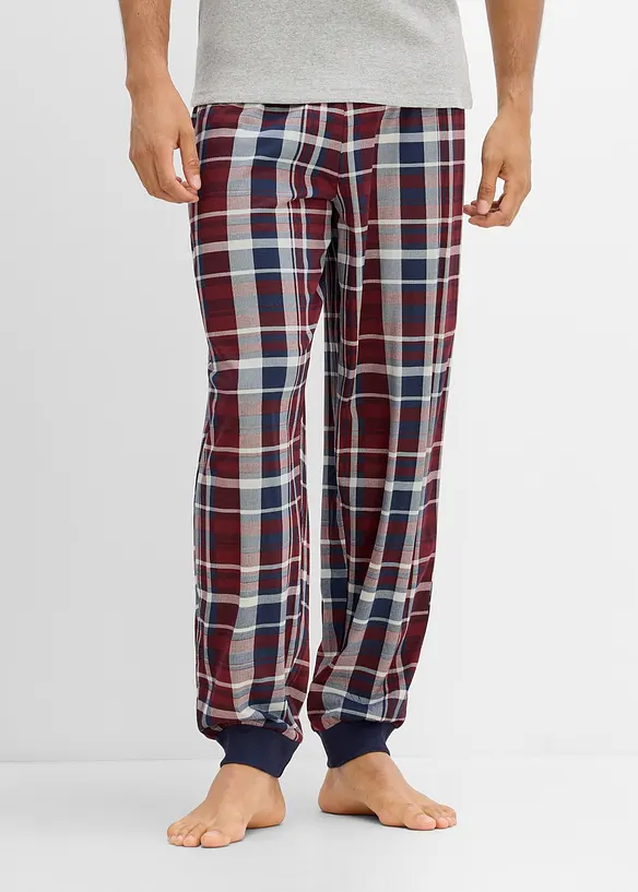 Pyjamahose aus Jerseyware in blau von vorne - bonprix