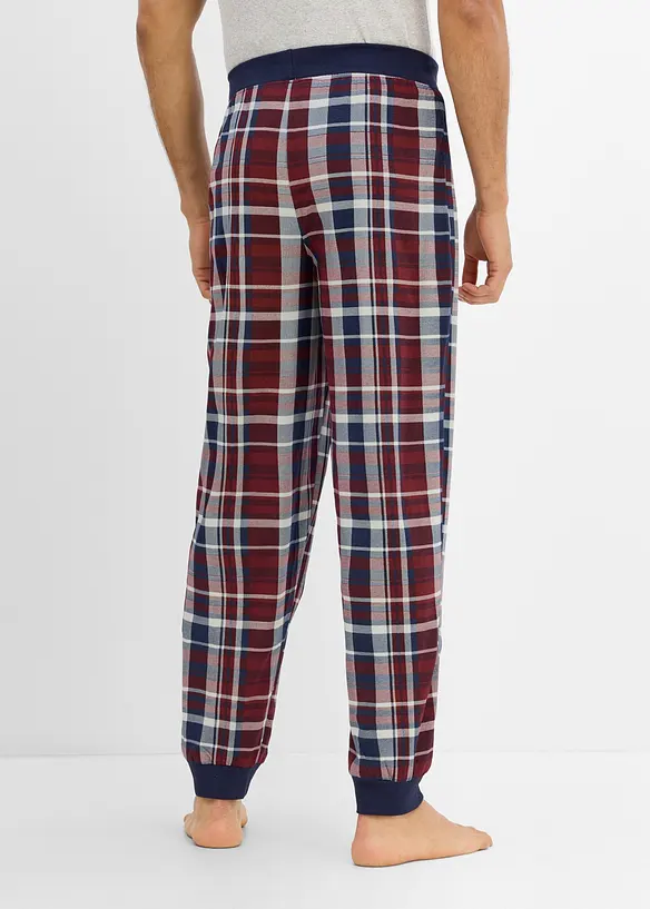 Pyjamahose aus Jerseyware in blau von hinten - bonprix