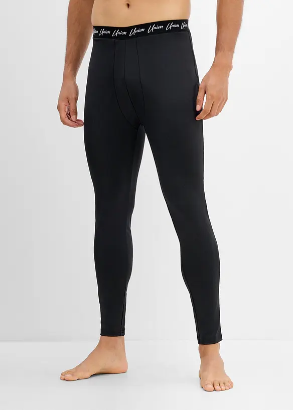 Lange Unterhose feuchtigkeitsregulierend in schwarz von vorne - bonprix