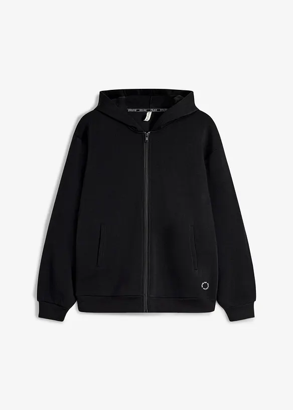 Thermo-Sportjacke, schnelltrocknend in schwarz von vorne - bonprix