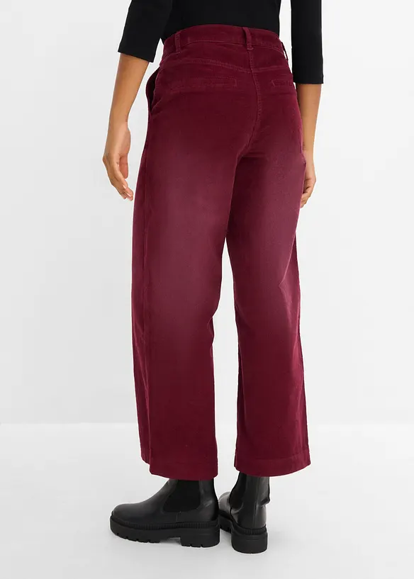 Cordhose aus Baumwoll-Mix in rot von hinten - bonprix