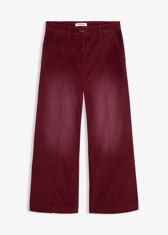 Cordhose aus Baumwoll-Mix in rot von vorne - bonprix