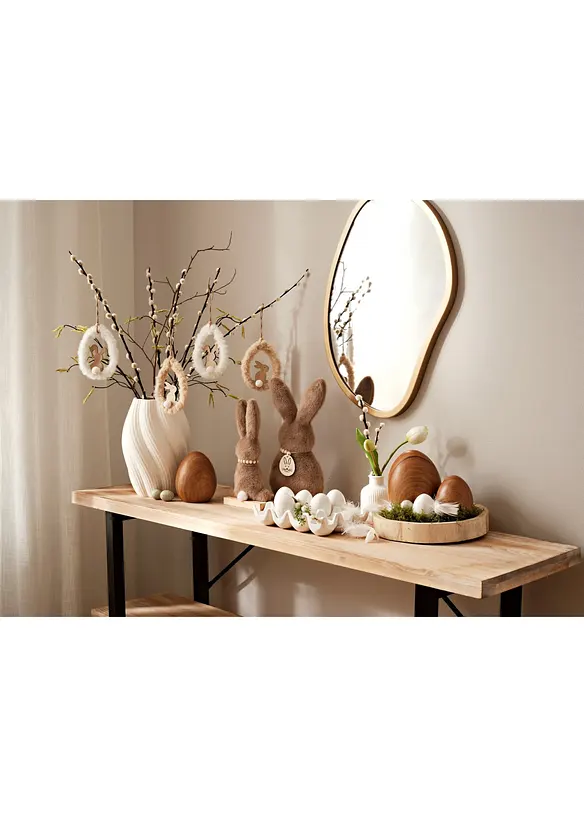 Vase in gedrehter Form in beige (Ambiente) - bonprix