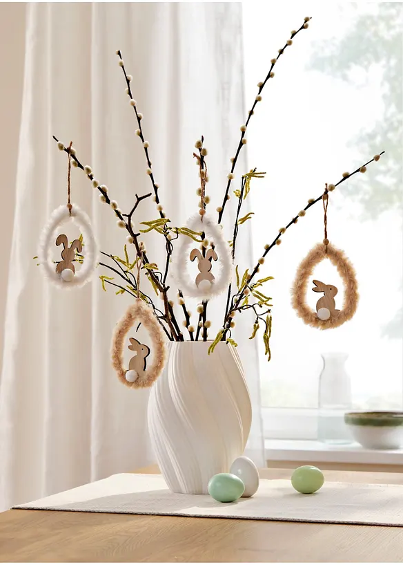 Vase in gedrehter Form in beige (Ambiente) - bonprix
