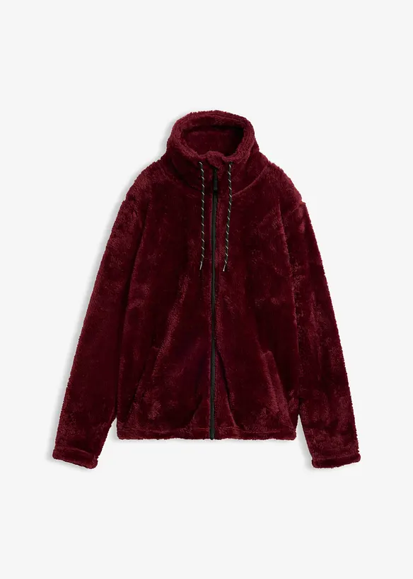 Teddy-Fleece-Jacke in rot von vorne - bonprix Teddy-Fleece-Jacke in rot von vorne - bonprix