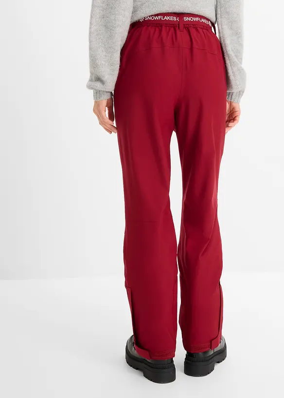Ski-Thermohose mit Fleecefutter, wasserdicht in rot von hinten - bonprix