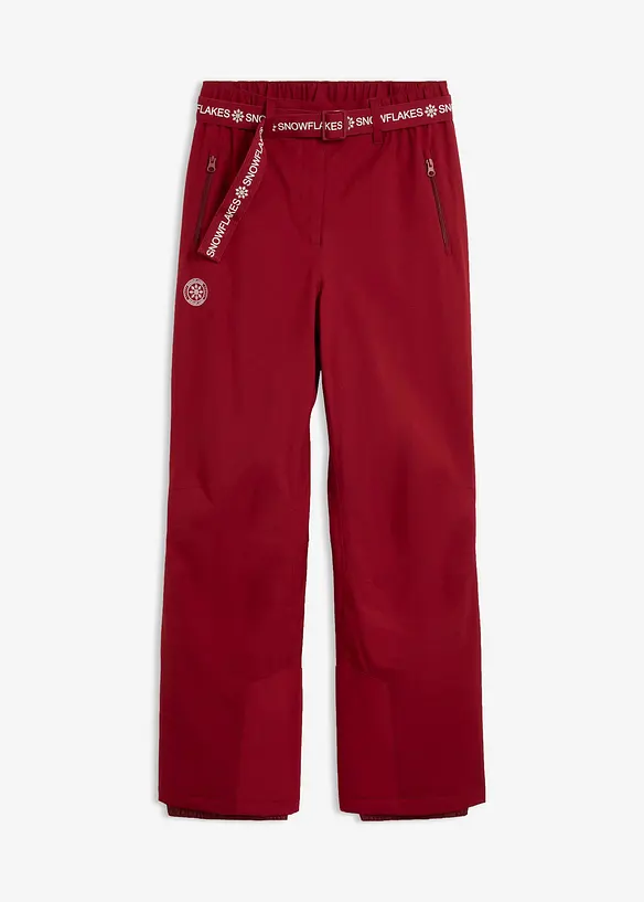 Ski-Thermohose mit Fleecefutter, wasserdicht in rot von vorne - bonprix