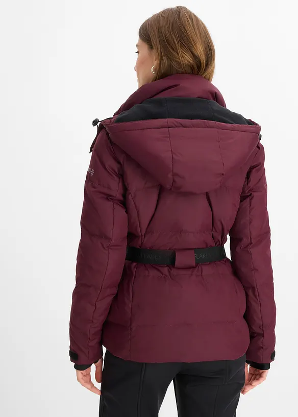 wasserabweisende Ski Daunenjacke mit wärmeisolierender Funktion in rot von hinten (im Anschnitt) - bonprix