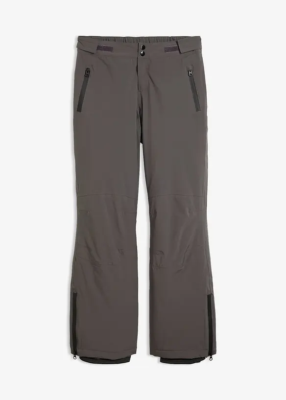Wasserabweisende  Skihose in grau von vorne - bonprix