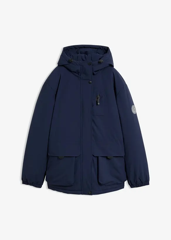 Wasserabweisende Funktions-Jacke in blau von vorne - bonprix