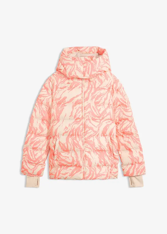 Wasserabweisende Skijacke in beige von vorne - bonprix