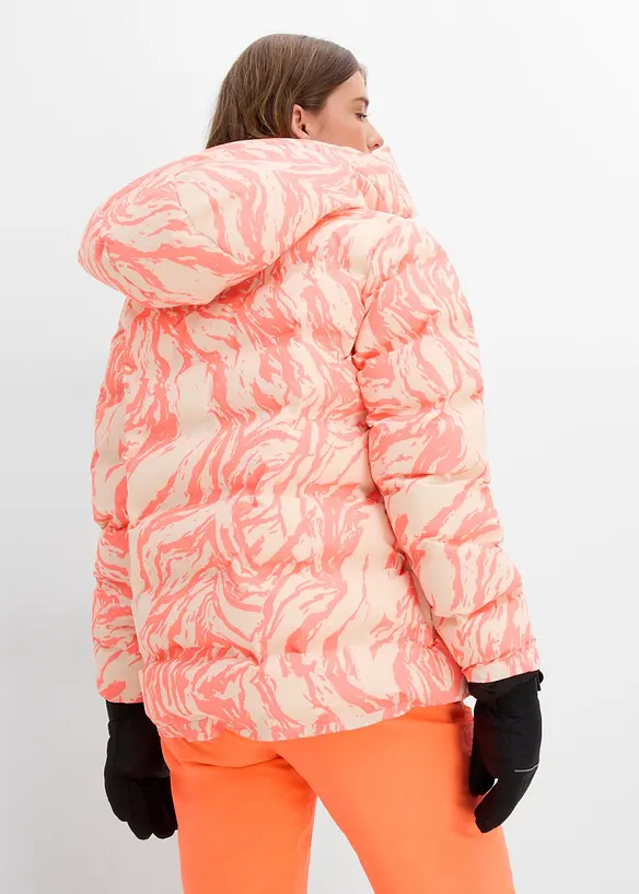 Wasserabweisende Skijacke in beige von hinten (im Anschnitt) - bonprix