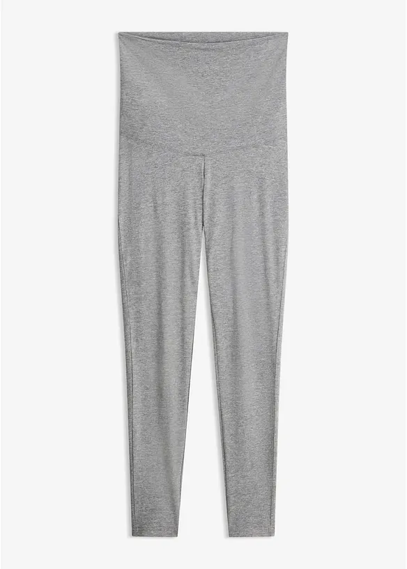 Umstandsleggings aus Bio-Baumwolle in grau von vorne - bonprix