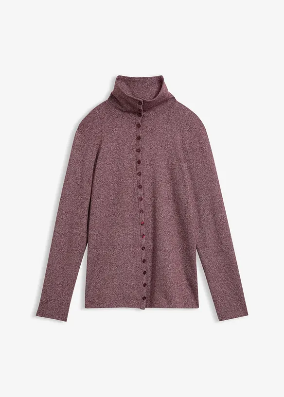 Langarmshirt mit Knopfleiste in rot von vorne - bonprix Langarmshirt mit Knopfleiste in rot von vorne - bonprix