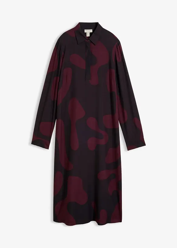 Blusenkleid aus feiner Viskose in rot von vorne - bonprix Blusenkleid aus feiner Viskose in rot von vorne - bonprix