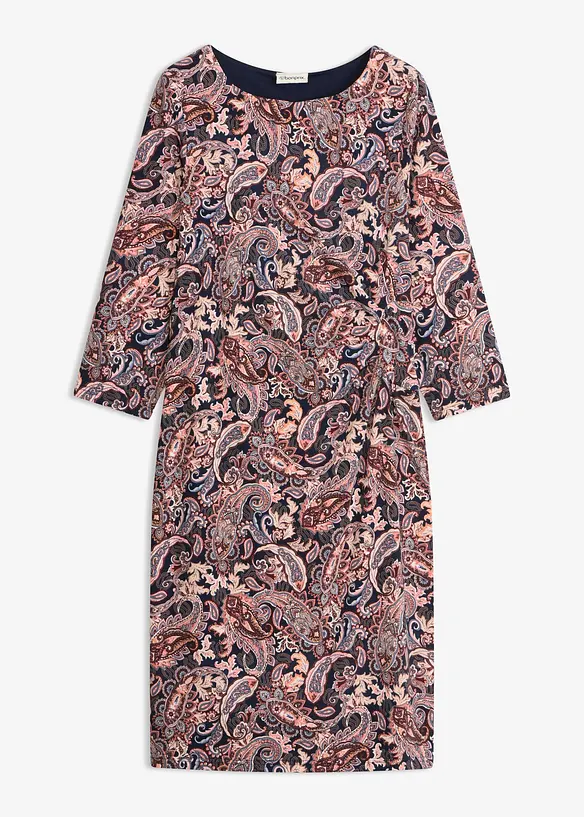 Shirtkleid mit Paisley-Druck in blau von vorne - bonprix Shirtkleid mit Paisley-Druck in blau von vorne - bonprix