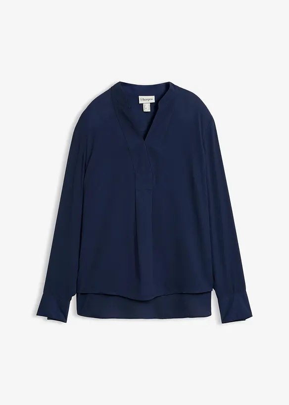 Chiffonbluse in A-Linie in blau von vorne - bonprix Chiffonbluse in A-Linie in blau von vorne - bonprix