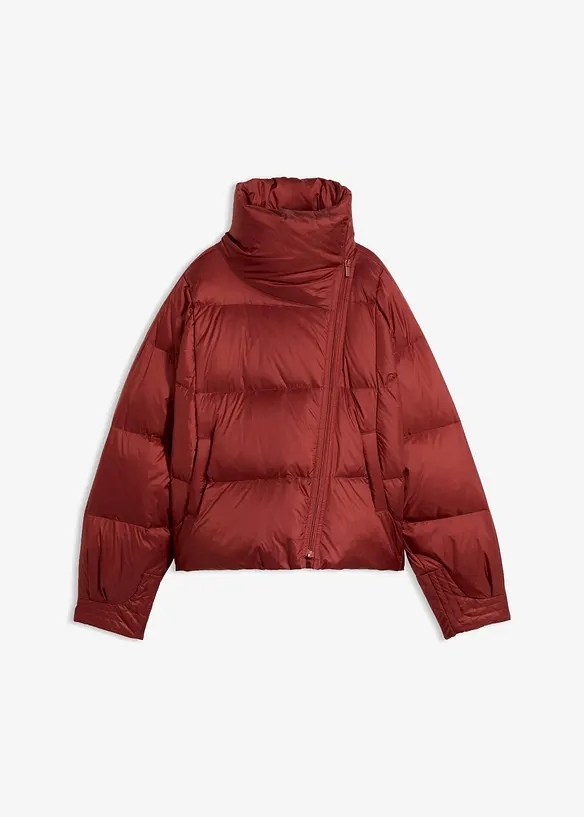 Daunenjacke mit recycelten Daunen in braun von vorne - bonprix
