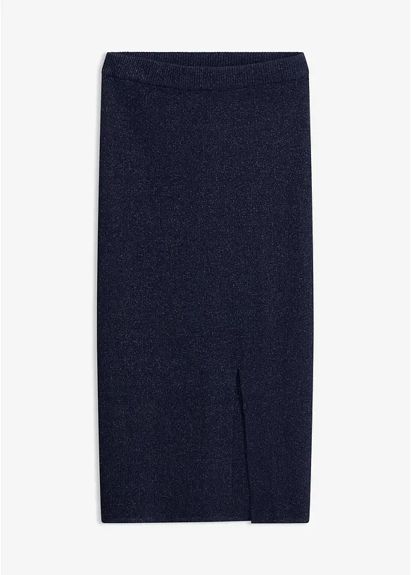 Feinstrickrock aus softem Viskose-Mix in blau von vorne - bonprix Feinstrickrock aus softem Viskose-Mix in blau von vorne - bonprix