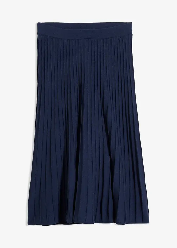 Strickrock aus weichem Woll-Mix in blau von vorne - bonprix Strickrock aus weichem Woll-Mix in blau von vorne - bonprix