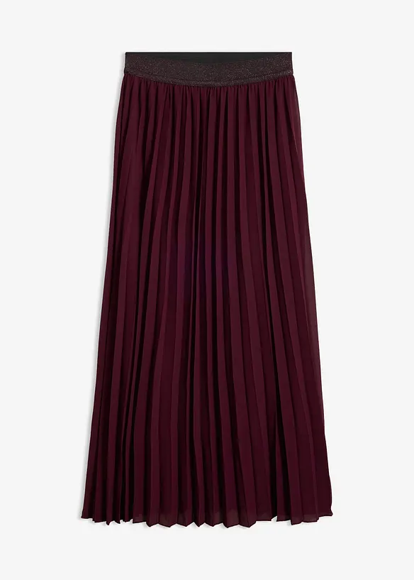 Plissierter Maxirock in A-Linie in rot von vorne - bonprix Plissierter Maxirock in A-Linie in rot von vorne - bonprix