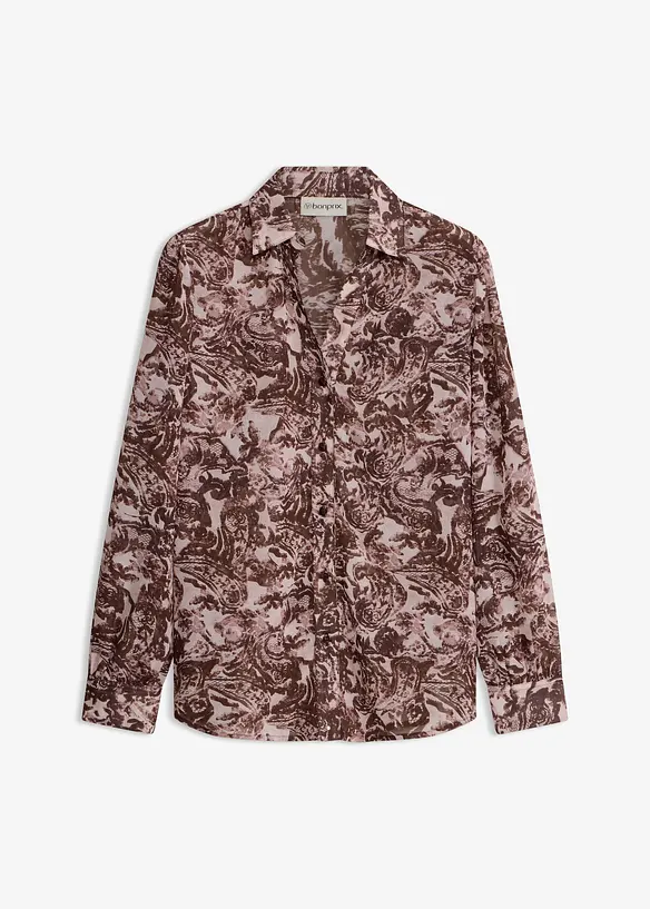 Chiffonbluse in rosa von vorne - bonprix