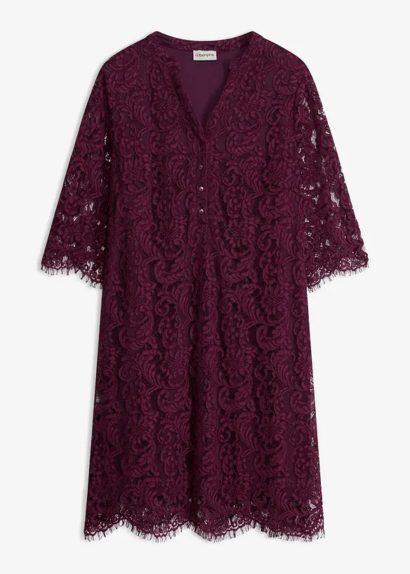 Spitzenkleid in lila von vorne - bonprix