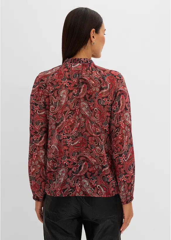 Tunika mit Paisley-Druck in schwarz von hinten (im Anschnitt) - bonprix