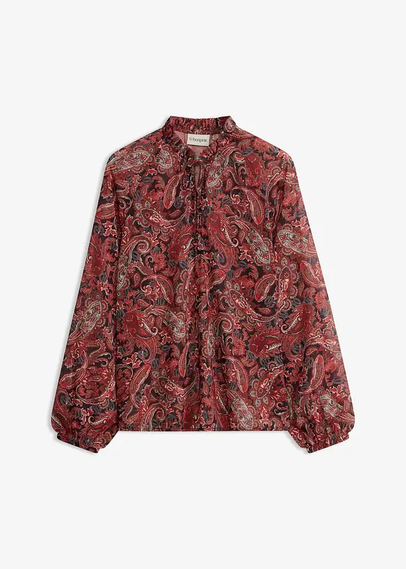 Tunika mit Paisley-Druck in schwarz von vorne - bonprix