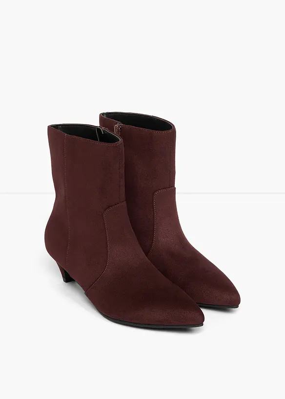 Stiefeletten mit schmalem Absatz in lila - bonprix