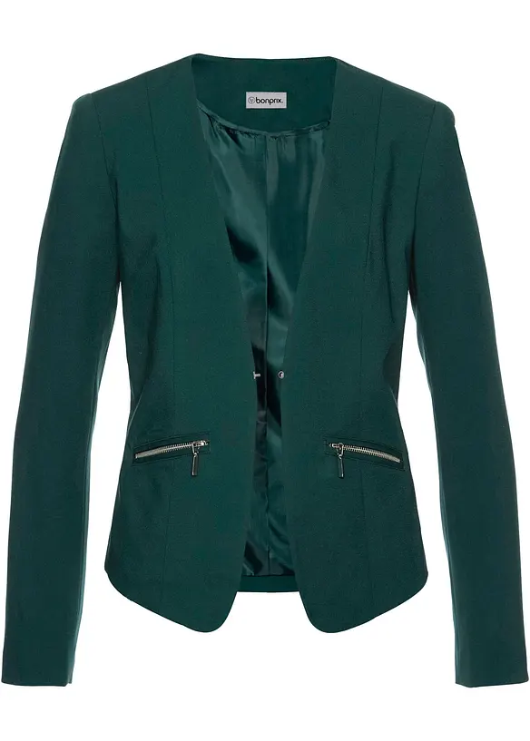 Kurzblazer in grün von vorne - bonprix