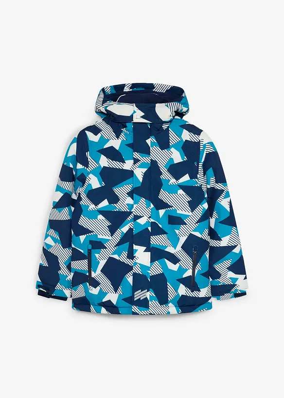 Wasserdichte Skijacke, warm gefüttert in blau von vorne - bonprix