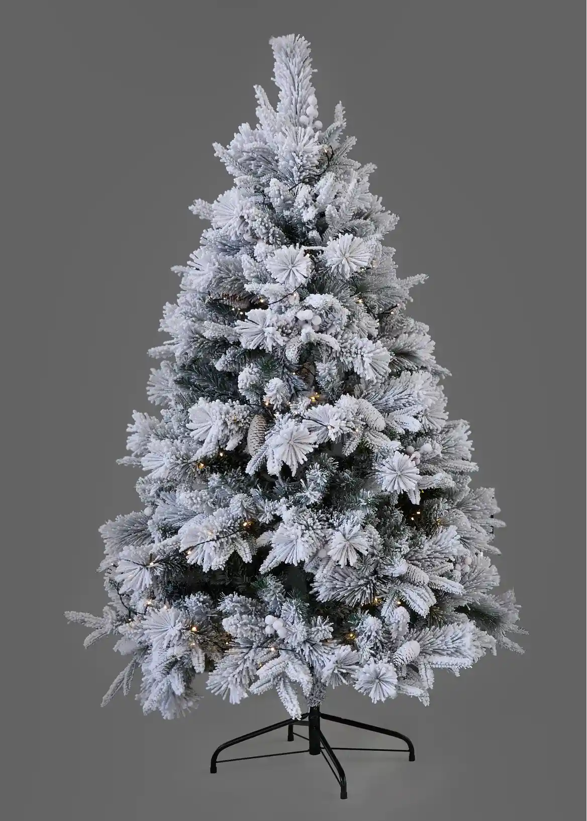 LED‑Weihnachtsbaum mit Kunstschnee für eine winterliche Wohlfühlatmosphäre