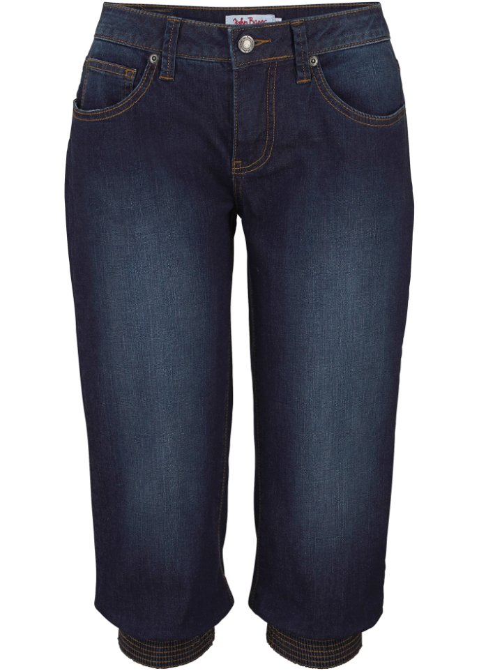 Stretch-Capri-Jeans in blau von vorne - John Baner JEANSWEAR