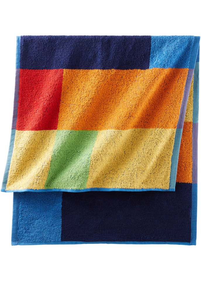 Handtuch mit quadratischem Muster in orange - bpc living bonprix collection