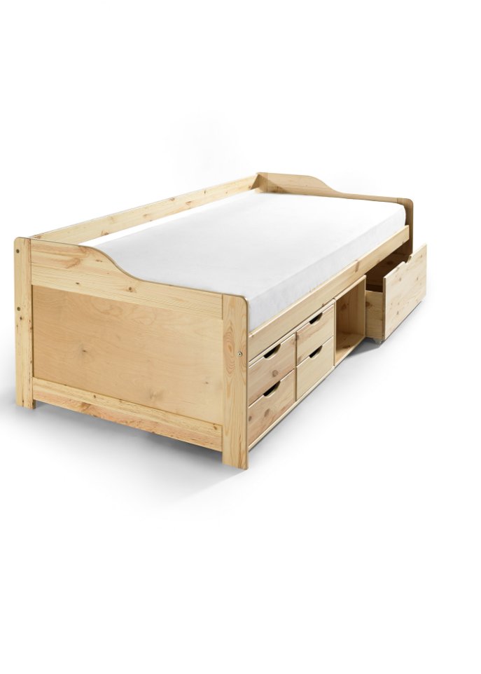 Tagesbett mit Schubladen in beige von vorne - bpc living bonprix collection