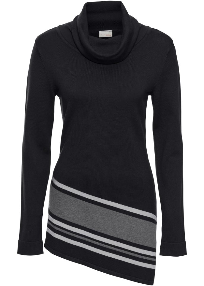 Pullover in schwarz von vorne - BODYFLIRT boutique