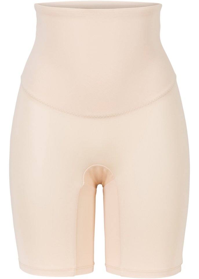 Shape Hose mit mittlerer Formkraft in beige von vorne - bpc bonprix collection - Nice Size